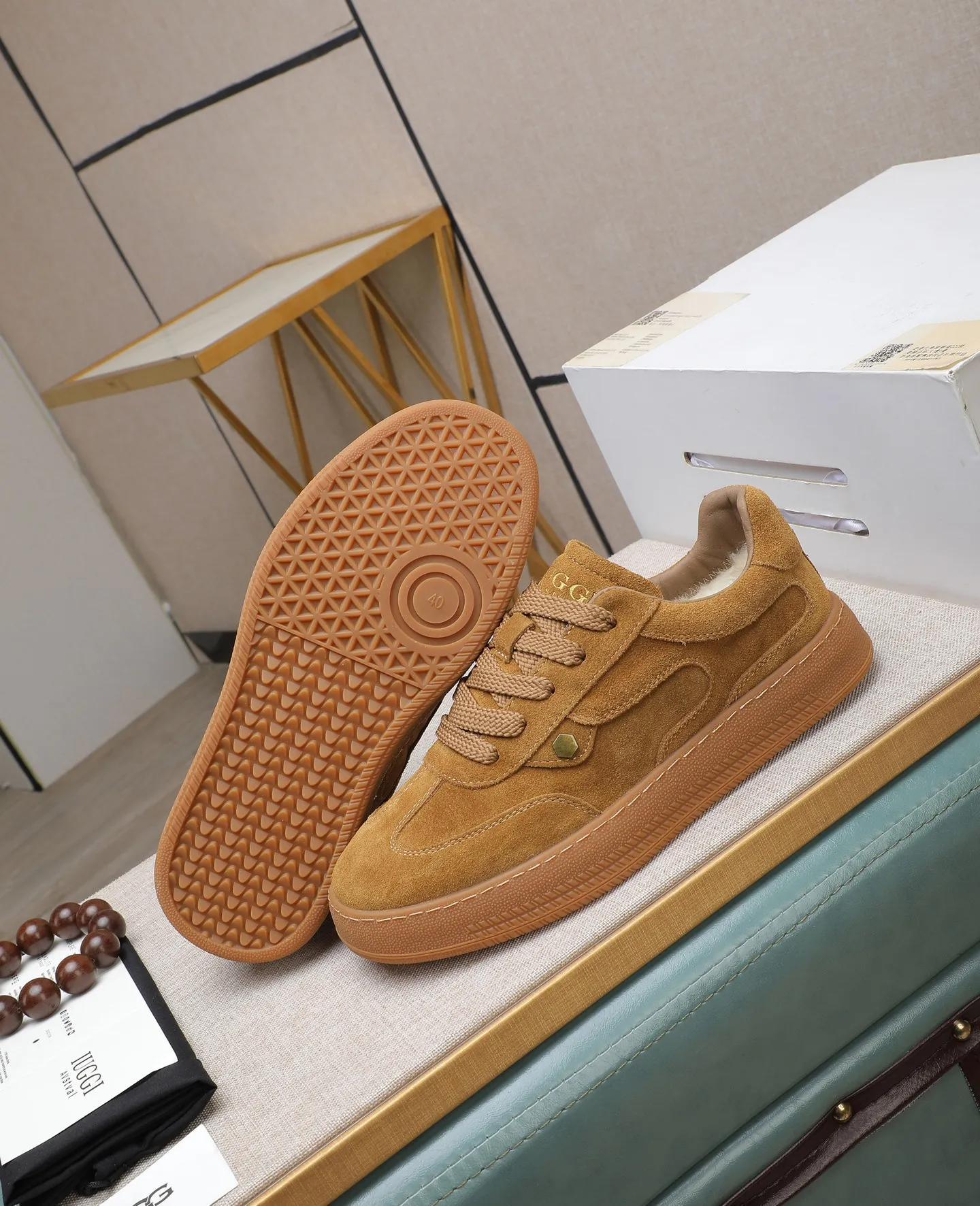 Men's shoes 💰540 IUGGI new retro presbyopia men's shoes, casual and versatile, full of high-end sense, fashionable, luxury and personalized style, joint style, retro presbyopia factor, full of handsome style, first layer suede cowhide, lining wool, rubber outsole, light and non-slip size: 39-44